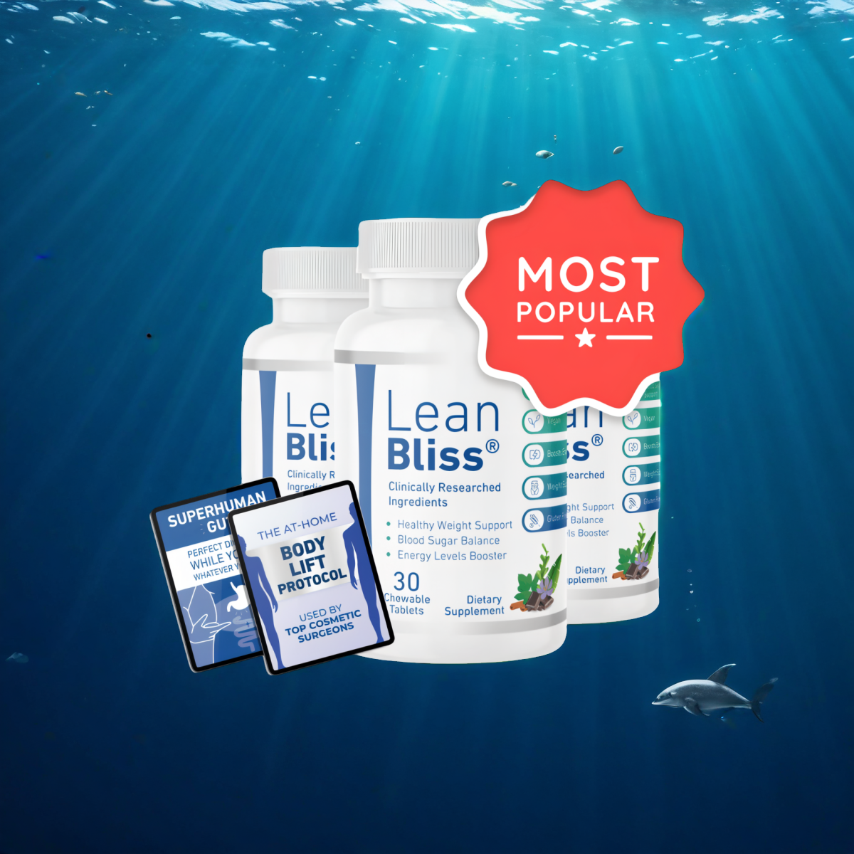 LeanBliss - 3 Bottles + 2  Ebooks